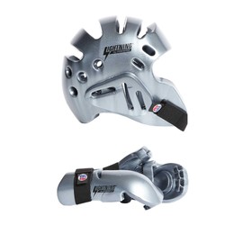 PROFORCE Lightning Martial Arts Protective Sparring Gear Bundle - Headgear/Gloves (Silver, Child Medium)