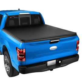 JDMSPEED 6.5FT Bed Soft Roll-up Tonneau Cover For 2014-2025 Chevy Silverado GMC Sierra