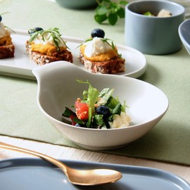 Lavene Duhen handle less plate 1+1 (total 2p), charcoal gray charcoal gray_smoke blue smoke blue / 라베느  듀헨 손잡이 덜음접시 1+1 (총2p), 차콜 그레이차콜 그레이_스모크 블루스모크 블루