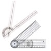 Selinear Goniometer, 2 Pack Plastic, Clear, Multi-functional, Portable, Drawing, Engineering,