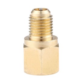 Aupoko R134A Refrigerant Tank Adapter, 1/4" Male to 1/2" Female R134A Brass Vacuum Pump Adapter with AC Fitting Valve Core