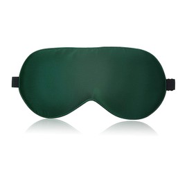 MMCTION Silk Sleep Eye Mask Ultra Comfortable Soft Eye Covers Night Mask Blackout Blindford Eye Shades for Sleeping with Adjustable Strap for Women Men Green