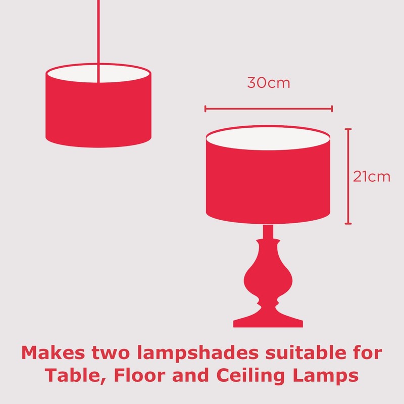 Drum Lampshade Making Kit Twin Pack - Use with Pendant
