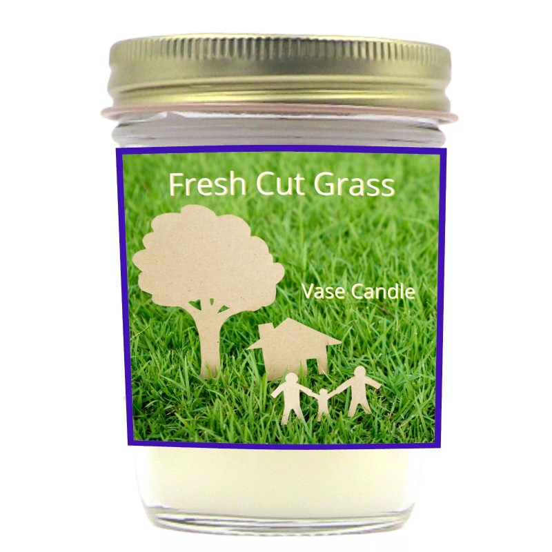 Vase Candle Fresh Cut Grass Jar Candle - Fresh Cut