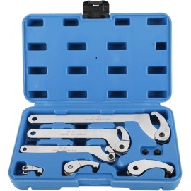 8milelake 8pcs Adjustable Hook & Pin Wrench Spanner Tool for Suspension System 35mm-120mm
