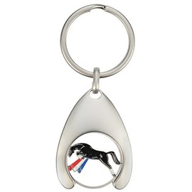 HappyRoss Unisex's 901040611 Shopping Holder Keyring, Jumping Horse Shaped Trolley Coin, One Size
