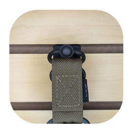 Hammy3DPrints QD Socket Sling Mount - Slatwall | Gear Holder Storage Rack (Dual Horizontal Cups, Dakota with Metal Track Insert)