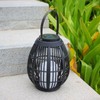 Solar Garden Lantern LED Outdoor Solar Lantern Waterproof Decorative Rattan