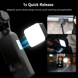 Generic Magnetic LED Video Light, Portable Photography Fill Lighting, 3000 to 6000K, CRI 95+, Dual Color Temperature Adjustment, LED Panel Video Light, Action Camera Accessories