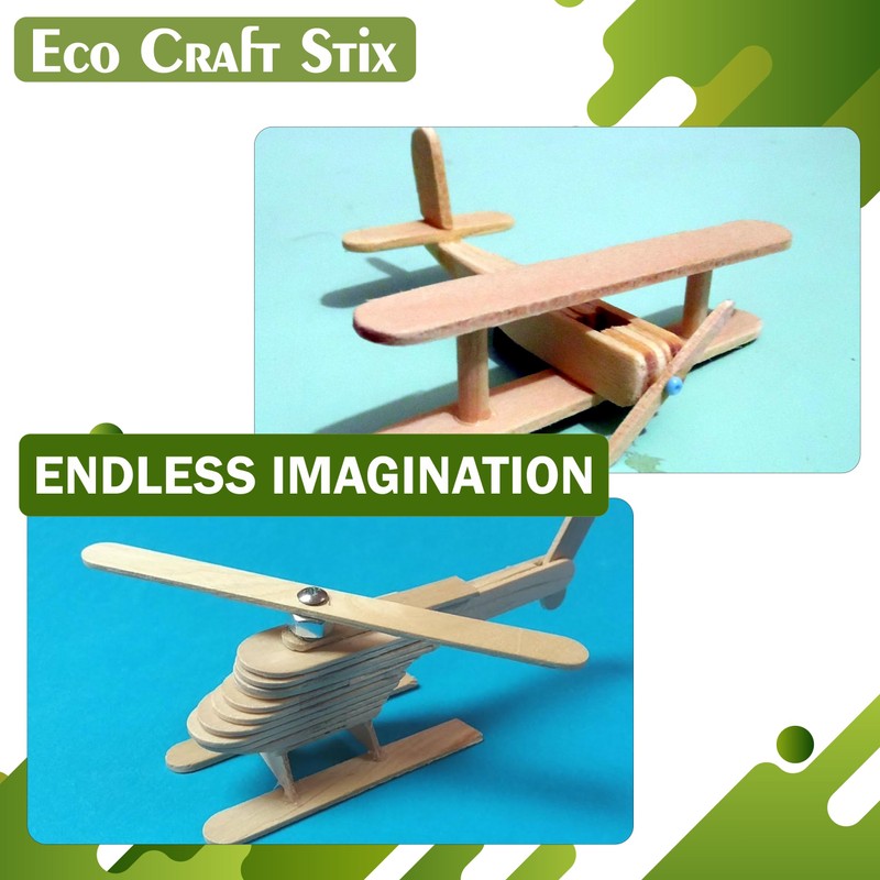 4-1/2" Wooden Craft Grade Ice Cream Stick - Pack of