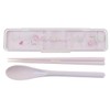 Poche Bouquet [Combination Set] Antibacterial Chopsticks & Spoon Set/Pink
