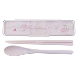 Poche Bouquet [Combination Set] Antibacterial Chopsticks & Spoon Set/Pink