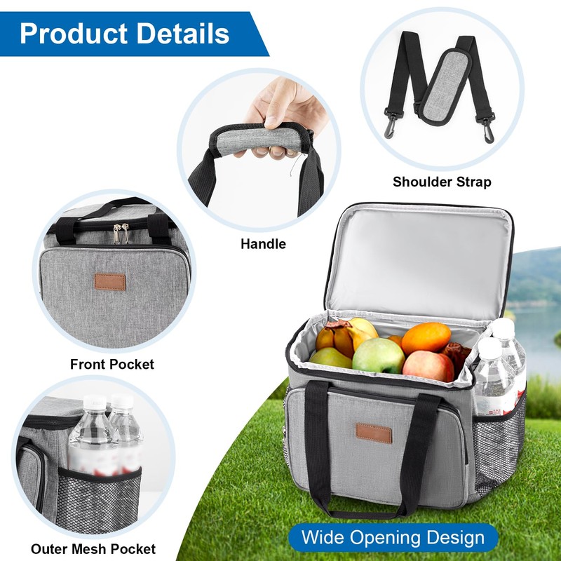 DONGMEIWANG Reusable Lunch Box for Men/Women - Insulated Lunch Bag