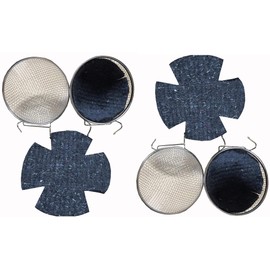 Mcage Lot of 4 Galvanized Steel Bird Canary Finch Wire Nest with Cage Hook Include Soft Felt Pads