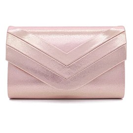 Fioeyr Stylish Faux Suede Envelop Style Bridal Wedding Evening Clutch Party Purse Hand Bag