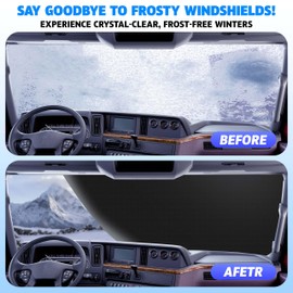 Autovir Truck Windshield Cover for Ice and Snow, SUV Snow Cover, Frost Cover Gives Protection from Snow and Ice, Car Cover for Snow, Winter Car Accessories | XX-Large (75" x 43")