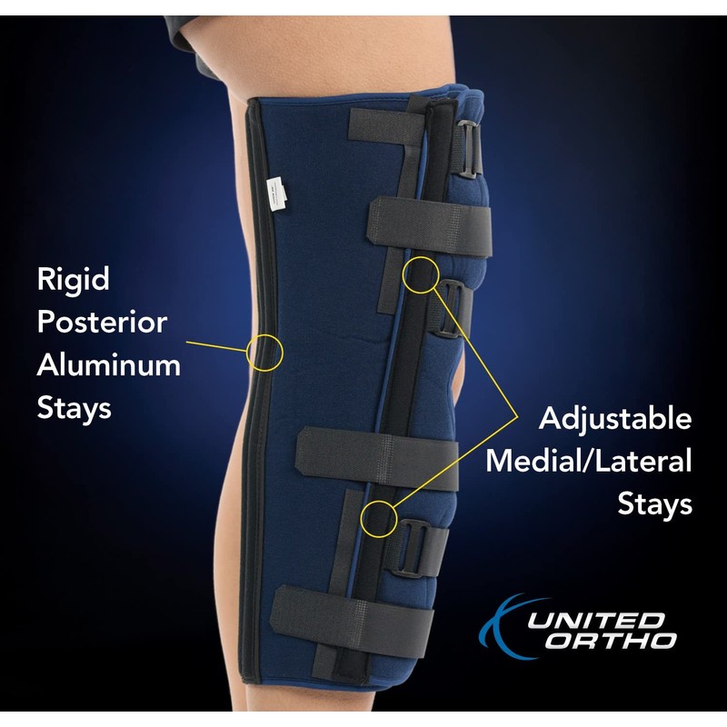United Ortho 61024 3-Panel Knee Immobilizer, 24" Size