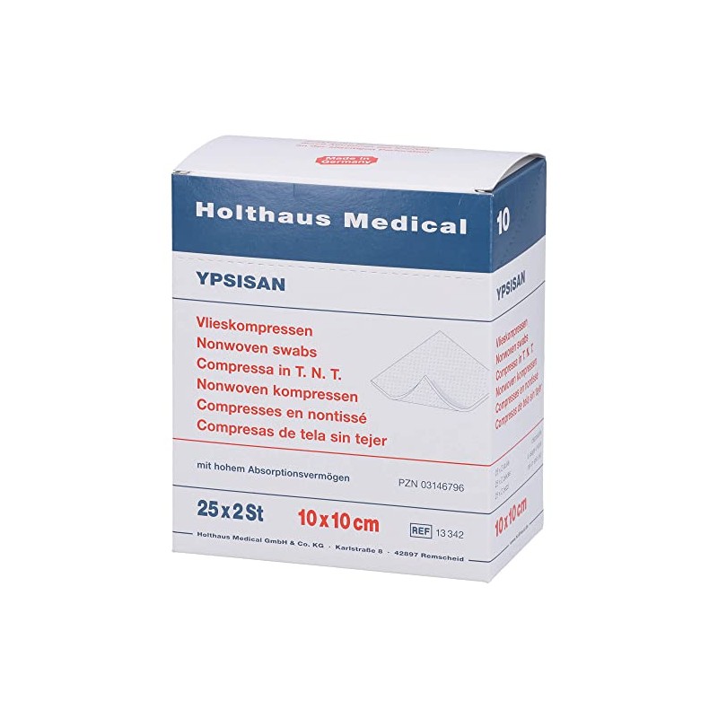 Holthaus Medical Ypsisan Non-Woven Dressings 10 x 10 cm Sterile