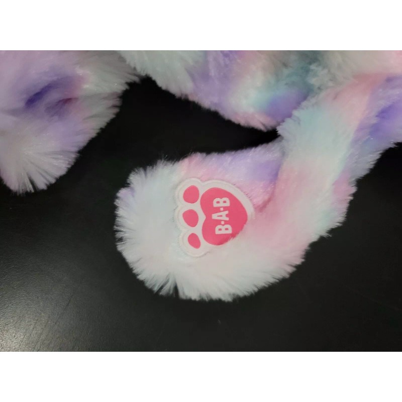 Build-A-Bear Plush Pastel Swirl Tie-dye Kitty Cat Pink Purple Blue,