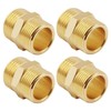 QZKJQDD 2 Pcs 1/2" Male to 1/2" Male, Thread Brass