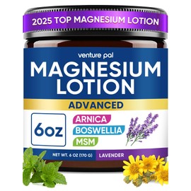 Magnesium Lotion with Arnica, MSM & Boswellia – Cooling Magnesium Cream – Lightweight Moisturizing Lotion for Legs & Feet – Safe for Kids – 6 fl oz