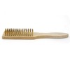 HAND ® Wire Brush Wooden Handle Brass Bristle Suede Shoe