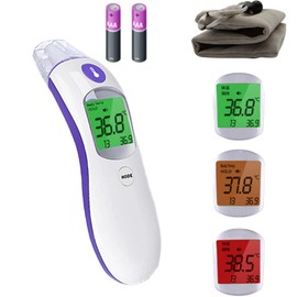 Ear and Forehead Digital Thermometer For Kids and Adults By Uonibaby | Non-Touch Infrared Digital Thermometer With Fast 1 Second Quick Detection And Accurate IR Sensors For Body And Object Temperatures | Fever Alarm And Light Indication With LCD Change C