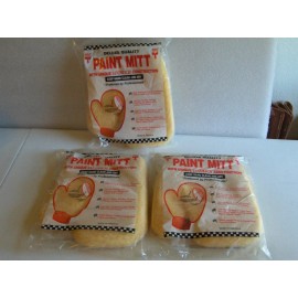 PRO Deluxe (3) PRO Deluxe Quality, Plastic BARRIER, No Fuzz, Pro Paint Mitt (see details)