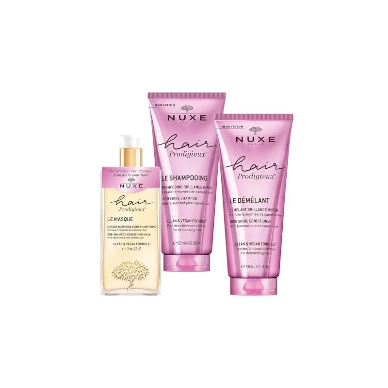 Nuxe Hair Prodigieux Innovación Capilar para Cabello. Kit Rutina de