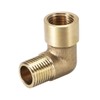 sourcing map Brass Pipe Fitting 90 Degree Elbow 1/4 (BSP)