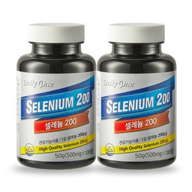Daily One Selenium 200 Selenium Nutrient Large Capacity 100 Tablets, 2 Pieces / 데일리원 셀레늄 200 셀렌 영양제 대용량 100정, 2개