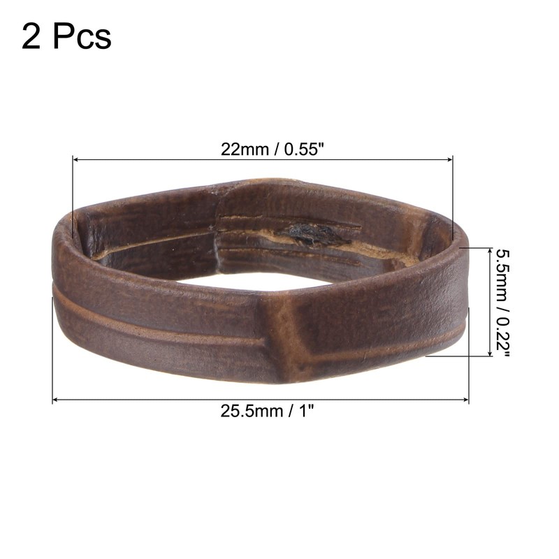 uxcell PU Leather Loops Replacement Retaining Ring Keeper for 22mm