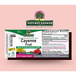 Natural's Answer CayneFruit, Organic Alcohol, 6500shu, 30 ml