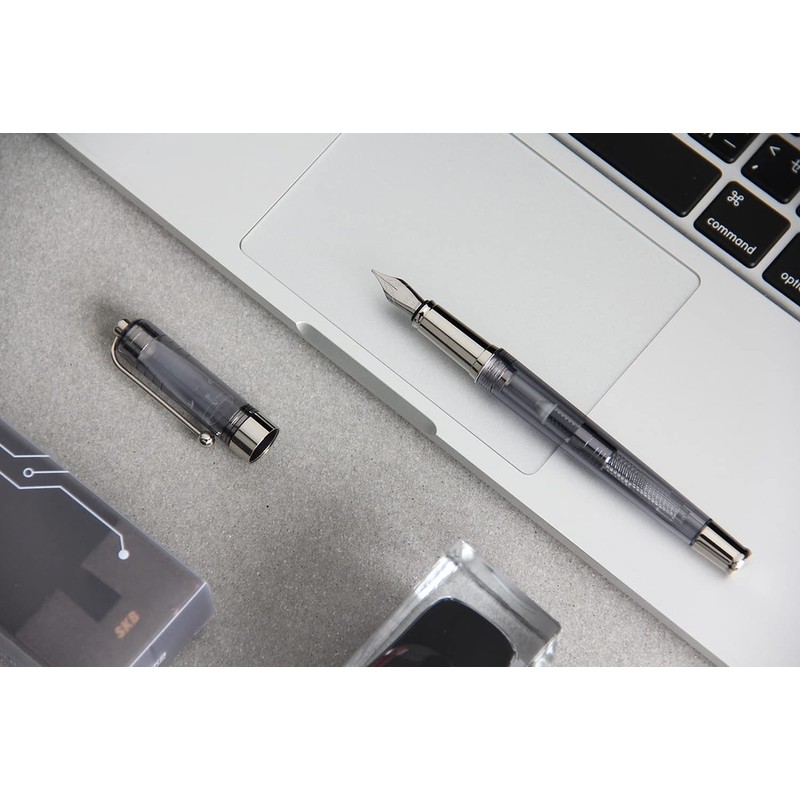 SKB Fountain Pen Fine-Point EF Smoke Silver RS705 SLV