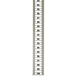 Oregon Rule Co. Adhesive Backed Metric Ruler - 1 Inch Wide x 1 Meter Long - Vertical Down - 1mm Grads - White