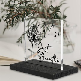 Just Breathe Mental Health Signs, Just Breathe Therapy Office Inspirational Quotes, Psychology Decor for Treatment Office School Classroom, Therapist Psychotherapist Decorative Signs-DX322