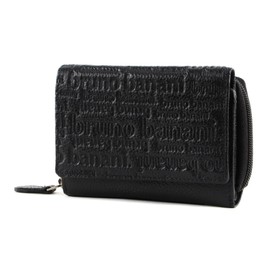 bruno banani Wallet Zip with Flap Black, black, Compact