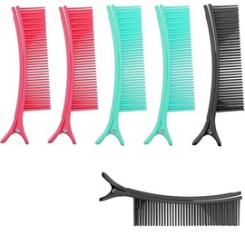 Professional Hair Sectioning Alligator Clips for Cutting, Styling, Coloring & DIY - Non-Slip Combed Top with Segmented Base, Secure Hold for Salon & Home Hairdressing Accessories (6-Pack) (black)