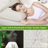 AVARNO Bamboo Rayon Pillow Protectors with Hidden Zipper Queen Size