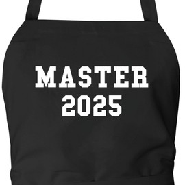 Huuraa Kochschürze Master 2025 Abschluss Geschenk Schwarz Baumwolle Master 2025 Geschenkidee