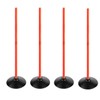 ASENVER Orange Soccer Agility Poles Set Detachable Sports Trainning Speed Pole Slalom Poles with Rubber Base Sport Traning Equipment (3.3 FT, Pack of 4)