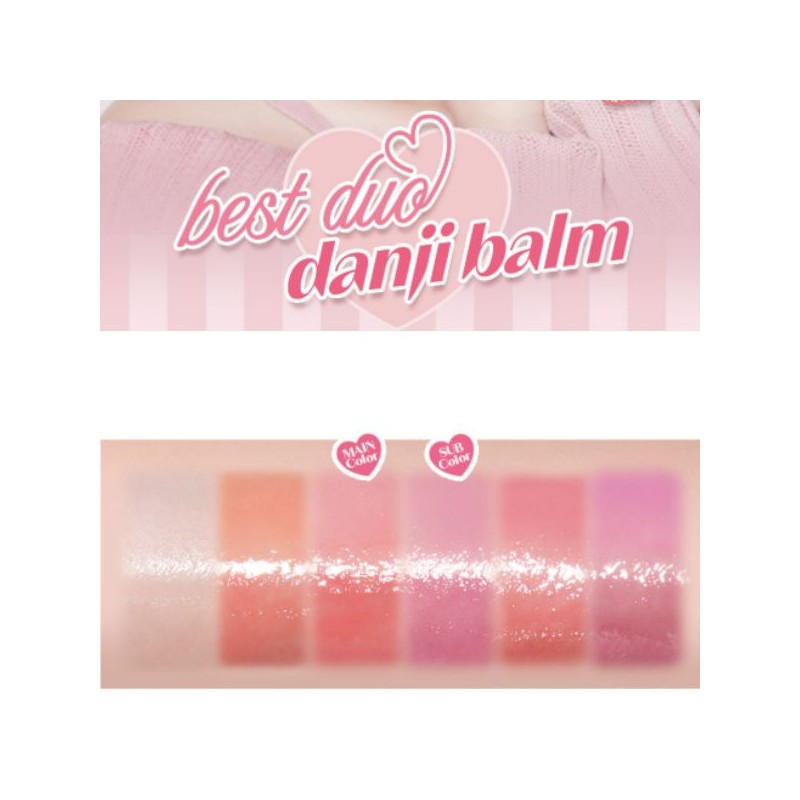 ETUDE Best Duo Danji Balm 3.0g*2colors, Color:05 Peach Cream Jam