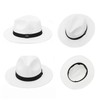 GEMVIE Panama Hat Men Women Wide Brim Straw Hat Fedora