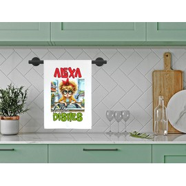 Blonde Girl Alexa Do The Dishes Farmhouse Sublimation Gift Kitchen Bath Linen Towel DZ273L
