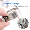 Swpeet 60Pcs Assorted Sizes Hose Clamps Kit, 304 Stainless Steel
