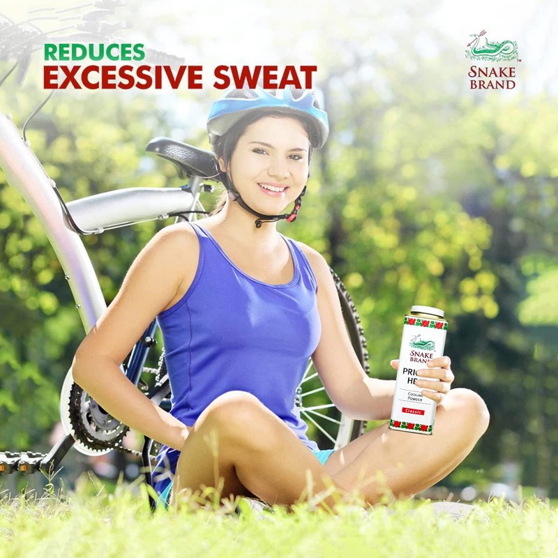 Snake Brand Prickly Heat Cooling Powder for Everyday Use -