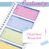 Sinmoe 1 Pcs Spiral Bound Phone Message Book with Carbon