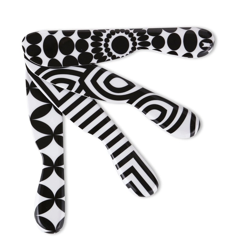 French Bull 12-Piece Entertaining Set – Black & White, Medium