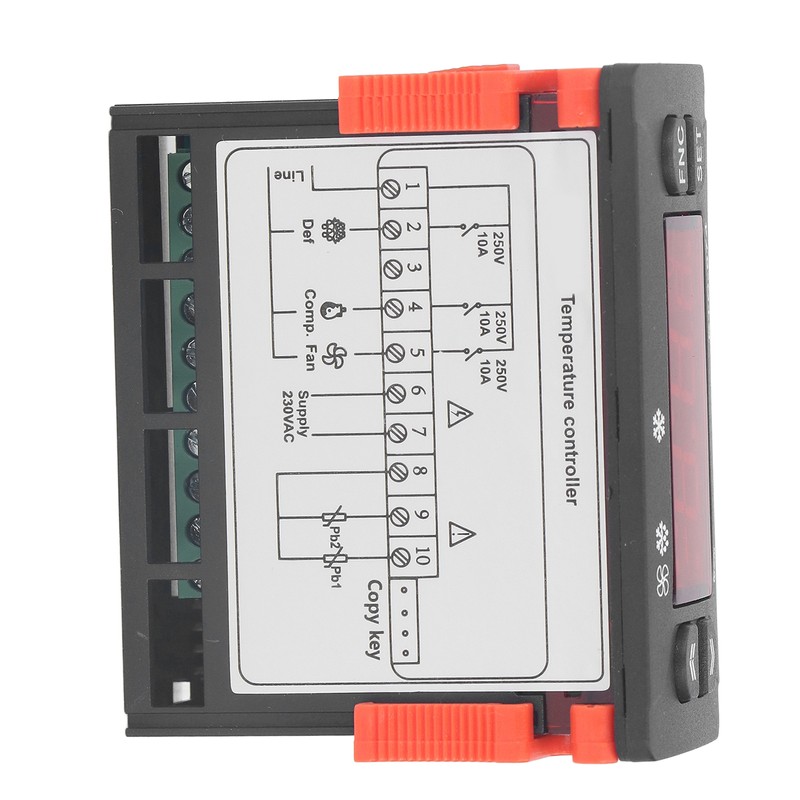 Temperature Controller Fahrenheit Celsius Switchable Digital Display NTC Sensor Thermostat