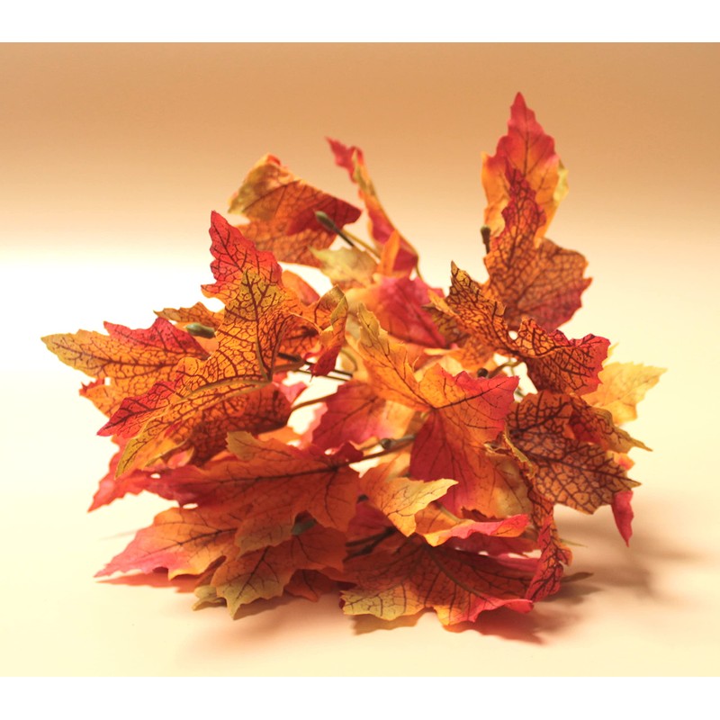 DARO DEKO Artificial Plant Shrub Leaf Frond Bouquet Maple Leaves
